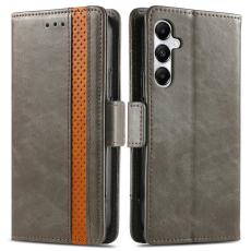 CASENEO - CASENEO Samsung Galaxy A35 5G Fodral i PU-l&auml;der - Gr&aring;