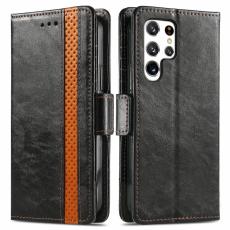 CASENEO - CASENEO Samsung Galaxy S22 Ultra 5G Skal PU Läder - Svart