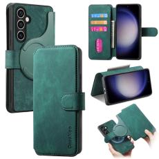 CASENEO - CASENEO Samsung Galaxy S23 FE Fodral &Auml;kta l&auml;der - Gr&ouml;n