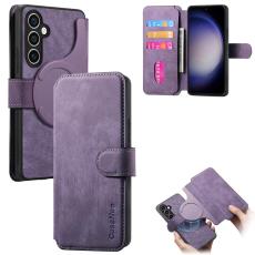 CASENEO - CASENEO Samsung Galaxy S23 FE Fodral &Auml;kta l&auml;der - Lila