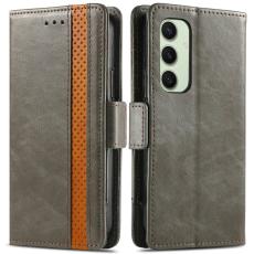 CASENEO - CASENEO Samsung Galaxy S24 FE Skal PU Läder - Grå