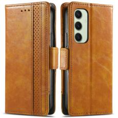 CASENEO - CASENEO Samsung Galaxy S24 FE Skal PU Läder - Ljusbrun