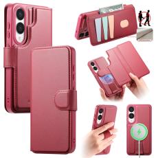 CASENEO - CASENEO Samsung Galaxy S25 Edge Fodral Äkta läder - Röd