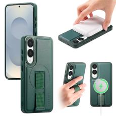 CASENEO - CASENEO Samsung Galaxy S25 Edge Fodral - PU Läder - Grön