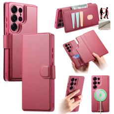 CASENEO - CASENEO Samsung Galaxy S25 Ultra Fodral Äkta läder - Röd