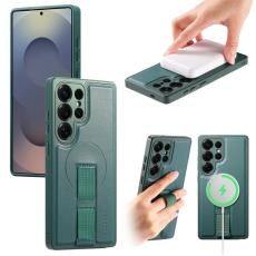 CASENEO - CASENEO Samsung Galaxy S25 Ultra Fodral - PU Läder + PC - Grön