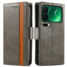 CASENEO - CASENEO Xiaomi 17 Pro Fodral PU Läder Ställ med RFID - Grå