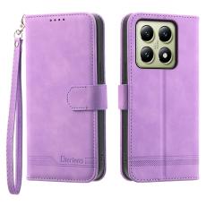 DIERFENG - DIERFENG DF-03 för Xiaomi 14T Fodral Äkta läder - Lila