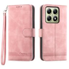 DIERFENG - DIERFENG DF-03 för Xiaomi 14T Fodral Äkta läder - Rosa