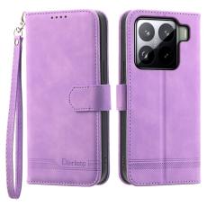 DIERFENG - DIERFENG DF-03 för Xiaomi 15 Pro Fodral Äkta läder - Lila