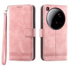 DIERFENG - DIERFENG DF-03 för Xiaomi 15 Ultra Äkta läder Fodral - Rosa