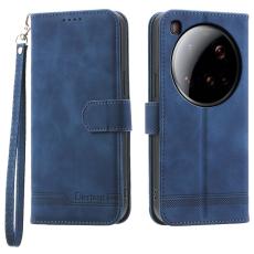 DIERFENG - DIERFENG DF-03 för Xiaomi 15 Ultra Fodral Äkta läder - Blå