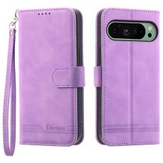 DIERFENG - DIERFENG DF-03 Fodral för Google Pixel 9 - Äkta läder - Lila