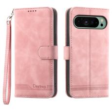 DIERFENG - DIERFENG DF-03 Fodral för Google Pixel 9 - Äkta läder - Rosa