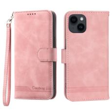 DIERFENG - DIERFENG DF-03 Fodral för iPhone 14 Äkta läder - Rosa