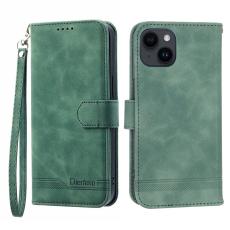 DIERFENG - DIERFENG DF-03 Fodral för iPhone 14 i Äkta läder - Grön