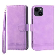 DIERFENG - DIERFENG DF-03 Fodral för iPhone 14 i Äkta läder - Lila