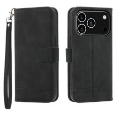 DIERFENG - DIERFENG DF-03 Fodral för iPhone 17 Pro - Äkta läder - Svart