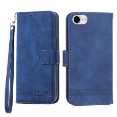 DIERFENG - DIERFENG DF-03 Fodral för iPhone 7/8/SE 2020/2022 - Äkta läder - Blå
