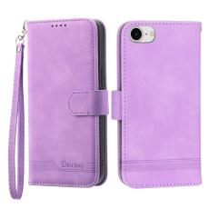 DIERFENG - DIERFENG DF-03 Fodral för iPhone 7/8/SE (2020/2022) - Äkta läder - Lila