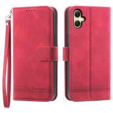 DIERFENG - DIERFENG DF-03 Fodral för Samsung Galaxy A06 4G Äkta läder - Röd