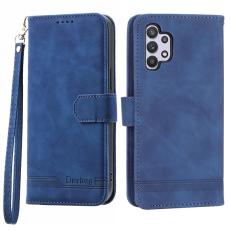 DIERFENG - DIERFENG DF-03 Fodral för Samsung Galaxy A32 5G - PU Läder - Blå