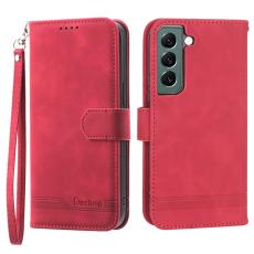 DIERFENG - DIERFENG DF-03 Fodral för Samsung Galaxy S22+ 5G - Röd PU Läder