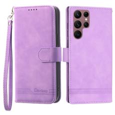 DIERFENG - DIERFENG DF-03 Fodral för Samsung Galaxy S22 Ultra 5G - PU Läder - Lila