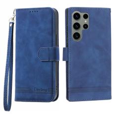 DIERFENG - DIERFENG DF-03 Fodral för Samsung Galaxy S23 Ultra - PU Läder - Blå