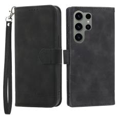DIERFENG - DIERFENG DF-03 Fodral för Samsung Galaxy S23 Ultra - PU Läder - Svart