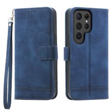 DIERFENG - DIERFENG DF-03 Fodral för Samsung Galaxy S24 Ultra - PU Läder - Blå