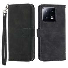 DIERFENG - DIERFENG DF-03 Fodral för Xiaomi 13 Pro 5G - PU Läder - Svart
