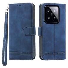 DIERFENG - DIERFENG DF-03 Fodral för Xiaomi 14 Pro - Scratch-resistant PU Läder - Blå