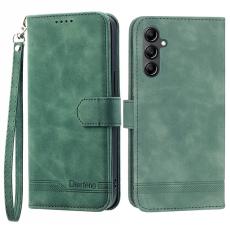DIERFENG - DIERFENG DF-03 Fodral i Äkta Läder för Samsung Galaxy A34 5G - Grön