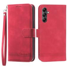 DIERFENG - DIERFENG DF-03 Fodral i Äkta Läder för Samsung Galaxy A34 5G - Röd