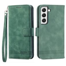 DIERFENG - DIERFENG DF-03 Fodral i Äkta Läder för Samsung Galaxy S22 - Grön