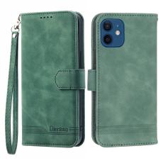 DIERFENG - DIERFENG DF-03 Fodral i Äkta läder - Grön - iPhone 12 / 12 Pro