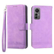 DIERFENG - DIERFENG DF-03 Fodral i Äkta Läder - Lila för Xiaomi 12T 5G