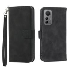 DIERFENG - DIERFENG DF-03 Fodral i Äkta Läder - Svart för Xiaomi 12T 5G