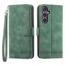 DIERFENG - DIERFENG DF-03 Fodral PU Leather Flip - Grön för Samsung Galaxy S24+