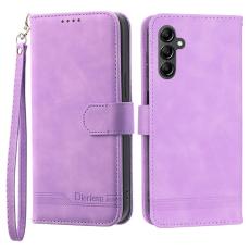 DIERFENG - DIERFENG DF-03 Fodral Ställ Wallet för Samsung Galaxy A14 PU Läder - Lila