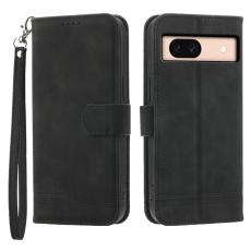 DIERFENG - DIERFENG DF-03 Google Pixel 8a Fodral PU Läder - Svart