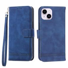 DIERFENG - DIERFENG DF-03 iPhone 14 Plus Fodral Äkta läder - Blå