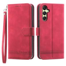 DIERFENG - DIERFENG DF-03 Samsung Galaxy A26 5G Fodral Äkta läder - Röd
