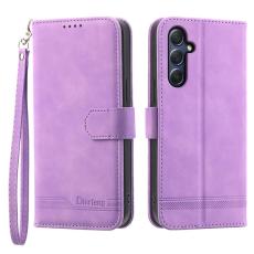 DIERFENG - DIERFENG DF-03 Samsung Galaxy M54 5G Fodral Äkta läder - Lila