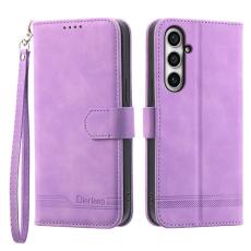 DIERFENG - DIERFENG DF-03 Samsung Galaxy S23 FE Fodral Äkta läder - Lila