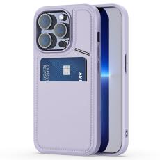 Dux Ducis - DUX DUCIS Rafi II iPhone 13 Pro mobilskal med kortplats Konstläder - Lila