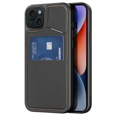 Dux Ducis - DUX DUCIS Rafi II iPhone 14/13 mobilskal med kortplats Konstläder - Svart