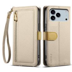 ESEBLE - ESEBLE E11 för iPhone 17 Pro Fodral Äkta läder - Khaki