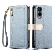 ESEBLE - ESEBLE E11 för Samsung Galaxy S25 Edge Fodral Äkta läder - Sky Blue